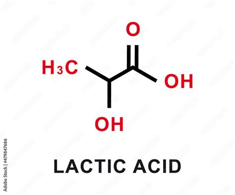 Chemical Structure of Lactic Acid