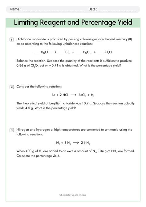 +26 Chemistry Lab Experiment With Limiting And Excess Reactants Answer Key 2023