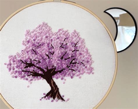 Cherry Blossom Tree Embroidery Pattern