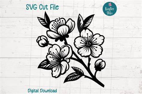 Download Cherry Blossoms SVG File - SVG Design Commercial Use