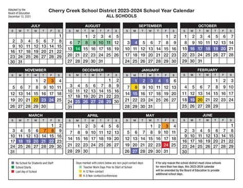 Cherry Creek School District Calendar & Holidays 20212022