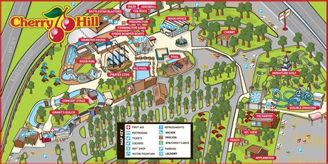 Map of Cherry Hill Cherry Hill Water Park Water park, Camping