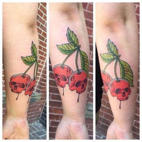 Cherry Skull Tattoo