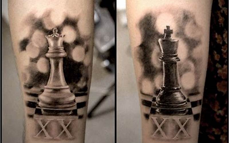 Chess Tattoo Above Knee