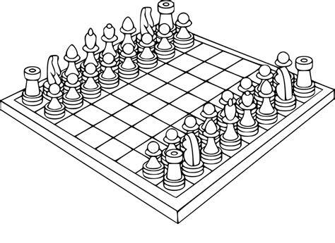 Chess Board Coloring Page