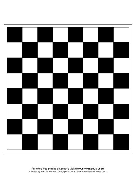 Chess Board Template