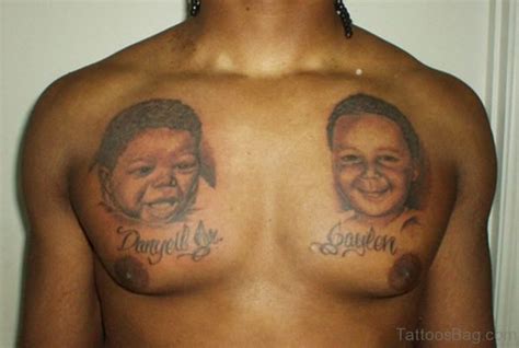 Chest Portrait Tattoos