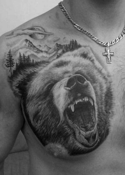 Chest Tattoo Bear
