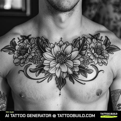 Chest Tattoo Flower