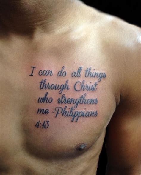 Chest Tattoos Bible Verses