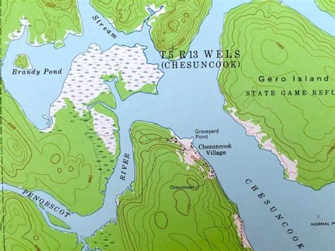 Chesuncook, Maine 1988 (1988) USGS Old Topo Map Reprint 7x7 ME Quad