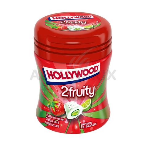 Hollywood 2 fruity, 2 fruity, chewing-gum fraise citron vert