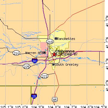 Cheyenne, Wyoming (WY) Zip Code Map Locations, Demographics list of