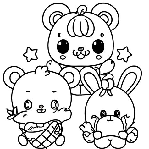 Chibi Animals Coloring Pages