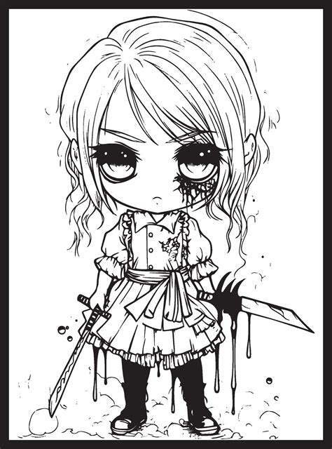 Chibi Horror Coloring Pages