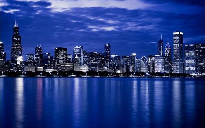 Chicago Skyline At Night