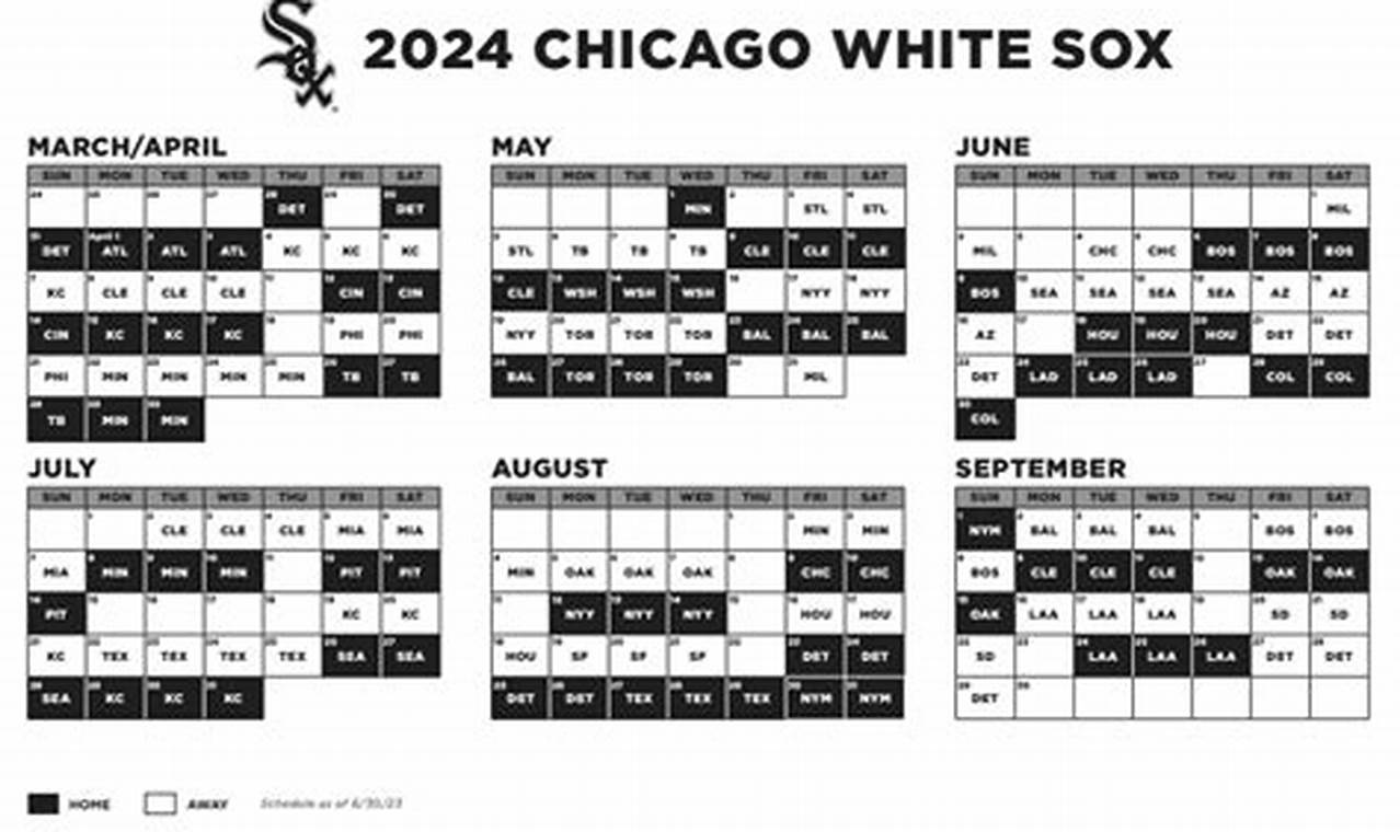 Chicago White Sox Schedule 2024