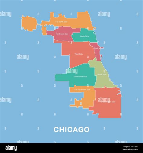 Map of Chicago suburbs Map of Chicago and suburbs (United States of