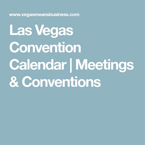 Chicago Convention Calendar