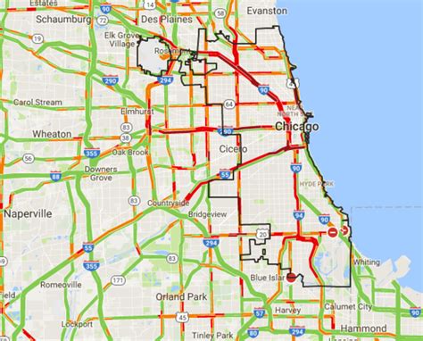 Chicago traffic map at 540 pm on December 8 2005 WOW th… Flickr