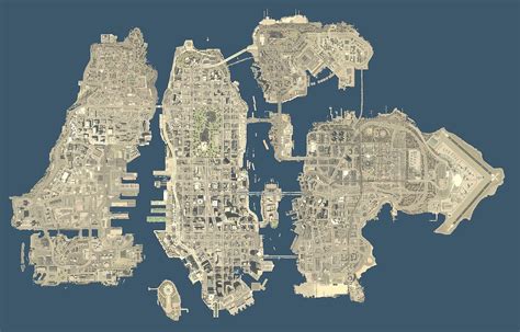 Grand Theft Auto IV Neighborhoods Map
