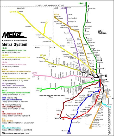 Map Of Cta Trains Chicago