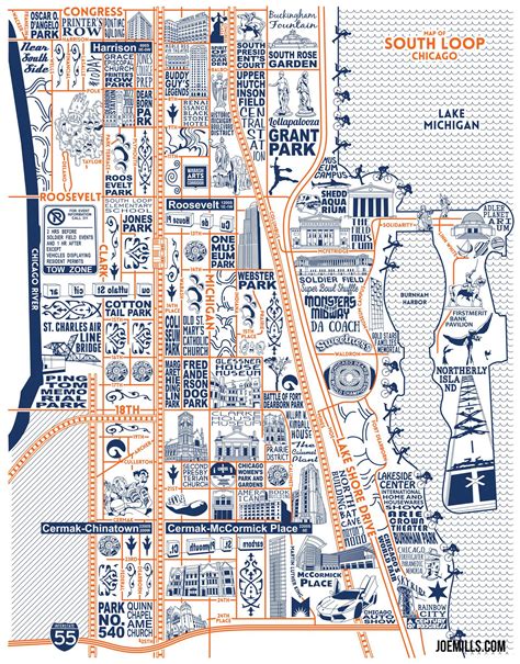Chicago Cityscape Map of building projects, properties, and