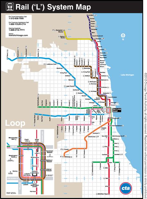 Chicago Subway System Map