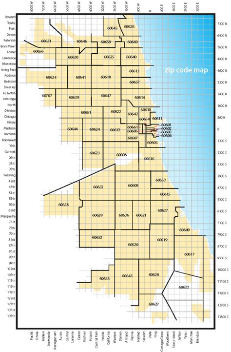 Chicago Zip Code Map With Streets