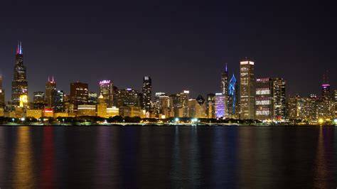 Chicago Night Skyline