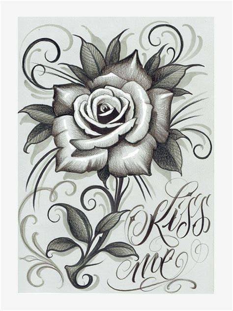 Chicano Rose Drawing
