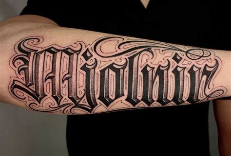 Chicano Tattoo Lettering