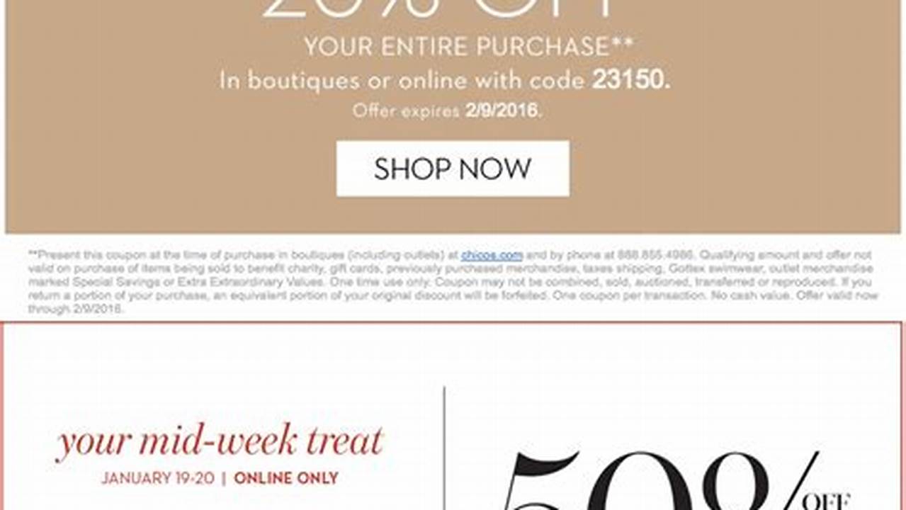 Chicos Promo Code May 2024