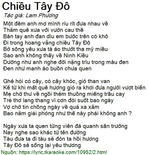 Chieu Tay Do Lyric