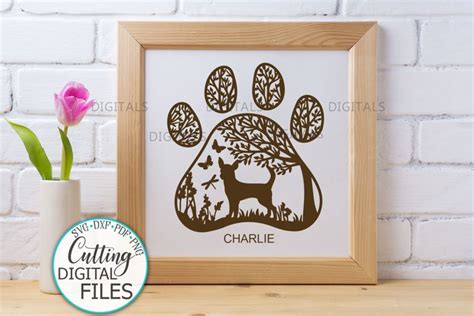 Download Chihuahua PAW Dog Sign Svg Dx Cut... Files DXF Files