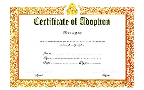Free Certificate of Adoption PDF 5105KB 1 Page(s)
