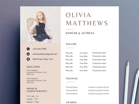 Child Actor Resume Sample