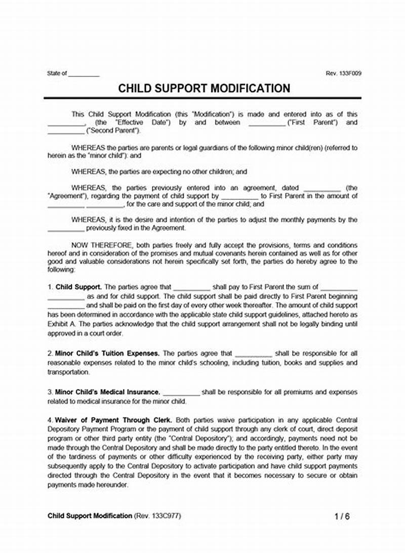 Child Support Modification Form