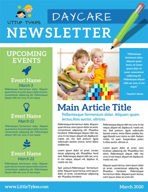 Childcare Newsletter Templates