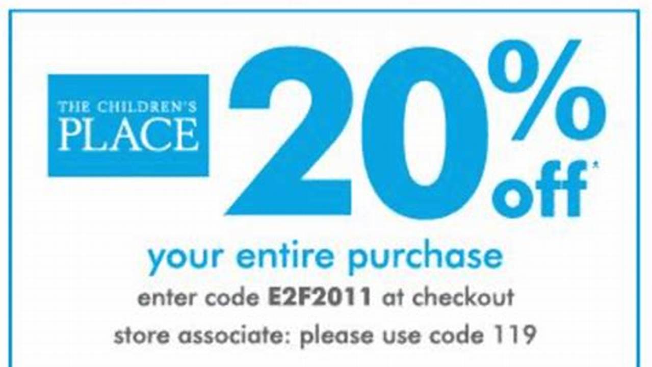 Children's Place Code 2024