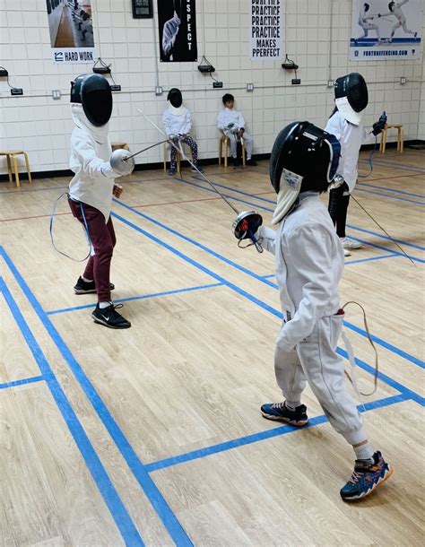 Children on Fencing Training Stock Image Image of costume, fencing