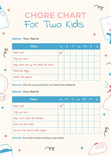 Children's Chore Chart Template