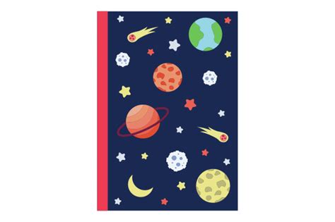 Download Children's Space Theme Book Cover SVG File - SVG Design Cut Files