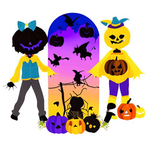 Download Children Trick or Treating Silhouettes Design Set SVG File - SVG Design Creativefabrica