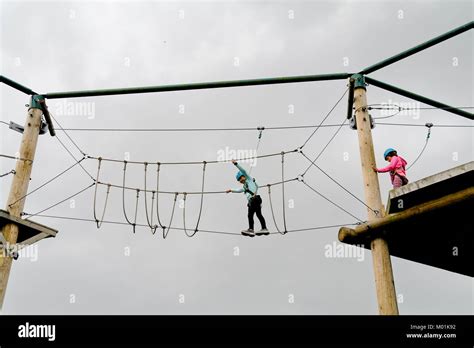 Children on ropes course