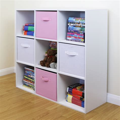 Hartleys White 6 Cube Kids Toy/Games Book Shelf Bedroom