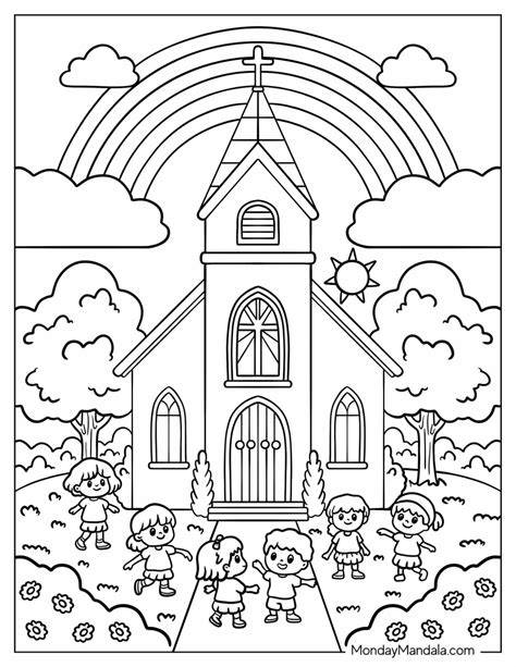 Childrens Coloring Sheets Church