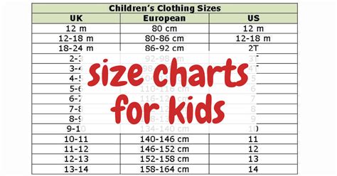 Childrens Measurement Chart