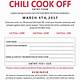 Chili Cook Off Entry Form Template