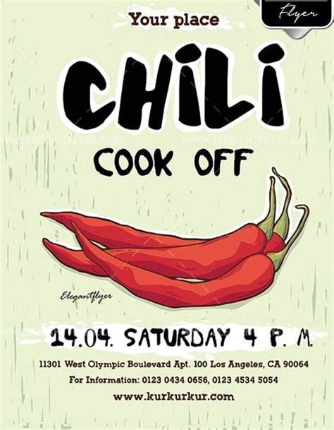Chili Cook Off Flyer Template Free